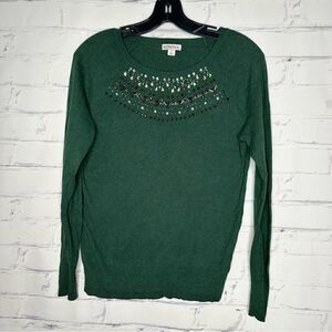 ‎Merona small green top with jewels